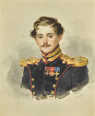 PORTRAIT OF A YOUNG GENERAL AND A GIRL (DOUBLE-SIDED)