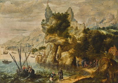 EXTENSIVE COASTAL LANDSCAPE WITH THE CALLING OF SAINT PETER Estimate 200,000 — 300,000 GBP