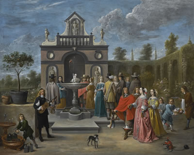 AN ELEGANT COMPANY BEFORE A PAVILION IN AN ORNAMENTAL GARDEN by David Teniers II - Auction record, sale price, and art valuation. Compare with similar artists and explore comparable artworks.