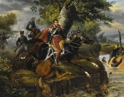 DEATH OF PRINCE PONIATOWSKI ON OCTOBER 19TH, 1813 by Emile Jean Horace Vernet - Auction record, sale price, and art valuation. Compare with similar artists and explore comparable artworks.