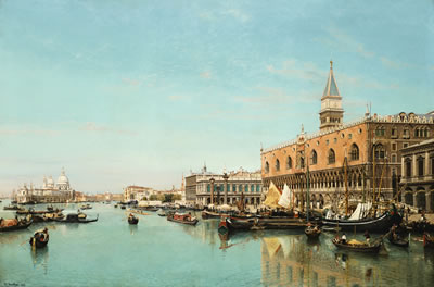 THE DOGE'S PALACE AND THE PIAZZA SAN MARCO, VENICE by Jean Baptiste Van Moer - Auction record, sale price, and art valuation. Compare with similar artists and explore comparable artworks.