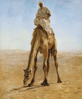BIG RIDDEN CAMEL GRAZING, STUDY FOR PILGRIMS GOING TO MECCA