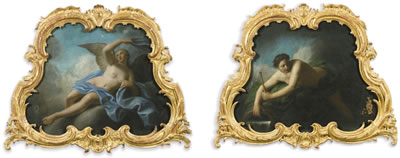 PAIR: ALLEGORY OF WIND AND ALLEGORY OF WATER