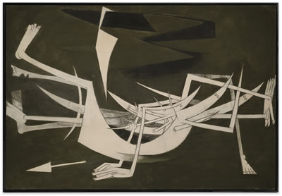 A TROIS CENTIMÈTRES DE LA TERRE by Wifredo Oscar de la Concepcion Lam - Auction record, sale price, and art valuation. Compare with similar artists and explore comparable artworks.