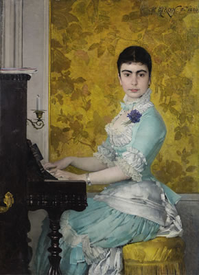 JEUNE FEMME AU PIANO, 1880