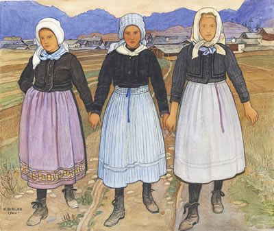 TROIS JEUNES FILLES DE GRANOIS, 1920