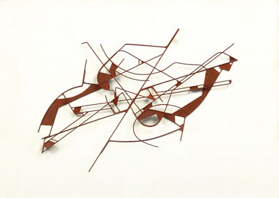 ROTES METALLRELIEF, 1962