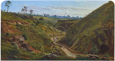 Breakneck Gorge, Hepburn Springs 1864