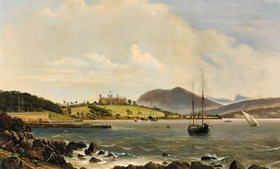 View of Government House, Hobart, from the Queens Domain by James Haughton Forrest - Auction record, sale price, and art valuation. Compare with similar artists and explore comparable artworks.