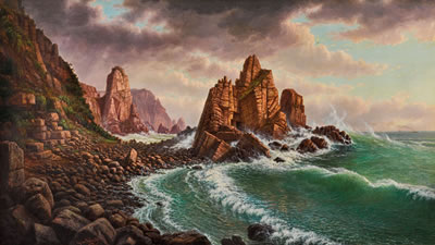 View of the Granite Rocks at Cape Woolamai 1872