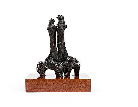 Couple on a Bench by Martin Qgibinsizi Tose - Auction record, sale price, and art valuation. Compare with similar artists and explore comparable artworks.