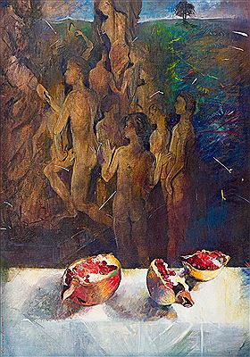 Figures with Pomegranates