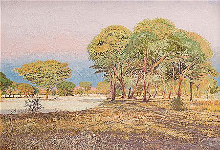 Near the Swakop River by Adolph Stephan Friedrich Jentsch - Auction record, sale price, and art valuation. Compare with similar artists and explore comparable artworks.