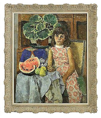 "Niña con sandía"