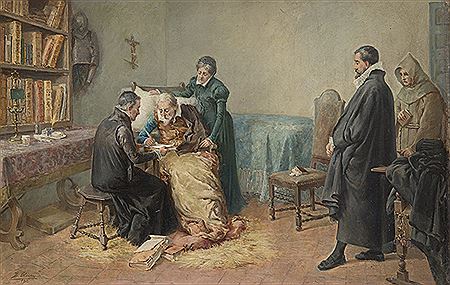Cervantes en sus últimos dias escribe la dedicatoria al conde de Lemos by Eugenio Oliva Y Rodrigo - Auction record, sale price, and art valuation. Compare with similar artists and explore comparable artworks.