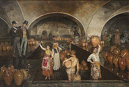 "Visita al balneario". 1874