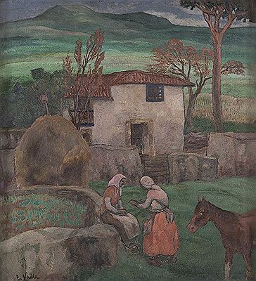 Sample artwork by Evaristo Valle (1873 - 1951), known for figure painting - View similar artists and auction records