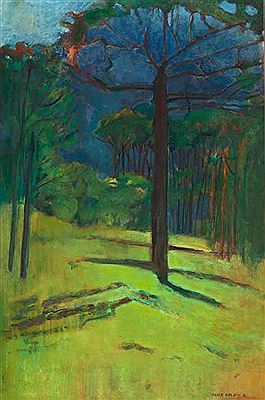 FOREST SCENE by Alice Goldin - Auction record, sale price, and art valuation. Compare with similar artists and explore comparable artworks.