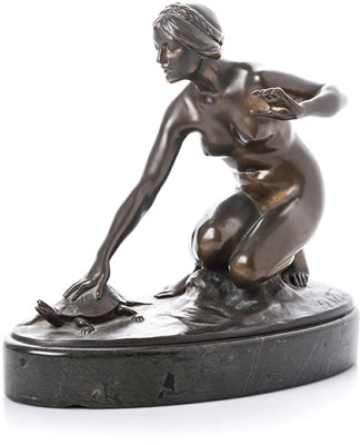 NUDE MAIDEN WITH TORTOISE