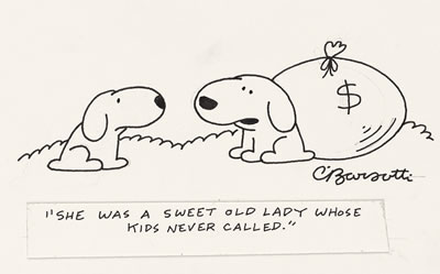 Sample artwork by Charles Branum Barsotti (1933 - 2014), known for magazine cartoon drawing - View similar artists and auction records