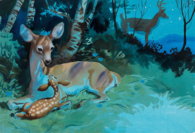 "Happy Animal Families." and 7 other illustrations for the book of the same name by Ernestine Beyer (Grosset and Dunlap, 1952.) (8) by John Pike - Auction record, sale price, and art valuation. Compare with similar artists and explore comparable artworks.