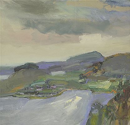 Sample artwork by Alma Wolfson (Born 1942), known for plein aire landscape, seascape and still-life painting - View similar artists and auction records