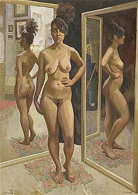 STANDING NUDE WITH MIRRORS