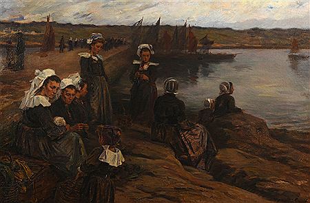 "Sur les rochers le soir"