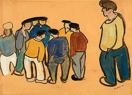 "Les marins bretons 1949" by Maurice Leonard - Auction record, sale price, and art valuation. Compare with similar artists and explore comparable artworks.