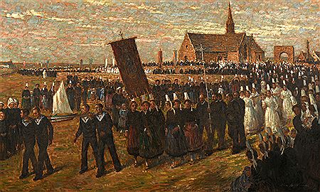 "La procession aux bannières et ex-voto"