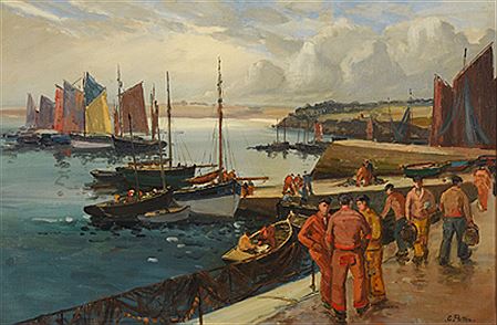 "Marine on the docks" by Gaston Pottier - Auction record, sale price, and art valuation. Compare with similar artists and explore comparable artworks.