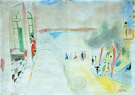 The Promenade in Tiberias by Nathan Gutman - Auction record, sale price, and art valuation. Compare with similar artists and explore comparable artworks.