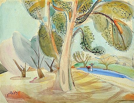 Sample artwork by Nathan Gutman (1914 - 1990), known for painting - View similar artists and auction records