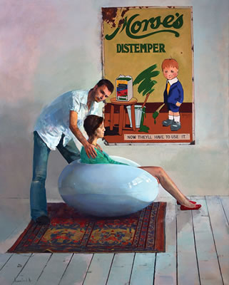 Sample artwork by Amnon David Ar (Born 1973), known for realist portrait, interior painting - View similar artists and auction records