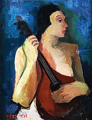 A mandolin player