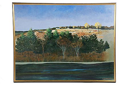 Autumn Hills by John Muench - Auction record, sale price, and art valuation. Compare with similar artists and explore comparable artworks.