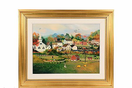 Sample artwork by Sally Caldwell Fisher (Born 1951), known for regional scene painting, magazine and poster illustration - View similar artists and auction records