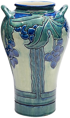 Grapevine handled vase, #BF60