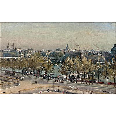 Vue de Paris avec le pont des Arts
