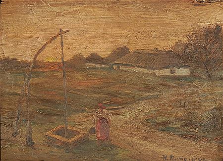 Peasant Gathering Water