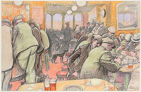 Sample artwork by Norman Stansfield Cornish (1919 - 2014), known for painting of people, scenes of coal mining country - View similar artists and auction records