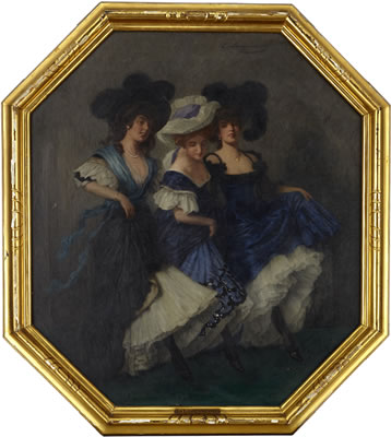 Tre dansande damer.