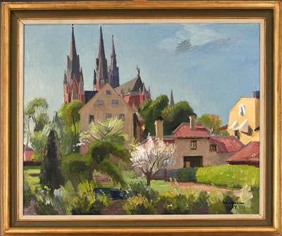 Uppsala Domkyrka, Skytteanum och Atterbomska huset by Ellis Wallin - Auction record, sale price, and art valuation. Compare with similar artists and explore comparable artworks.