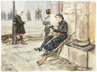 Sample artwork by Ivan Alexeievitch Vladimiroff (1869/70 - 1947), known for military scene painting - View similar artists and auction records