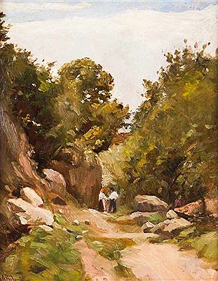 LANDSCAPE WITH FIGURES by Joao Augusto Ribeiro - Auction record, sale price, and art valuation. Compare with similar artists and explore comparable artworks.