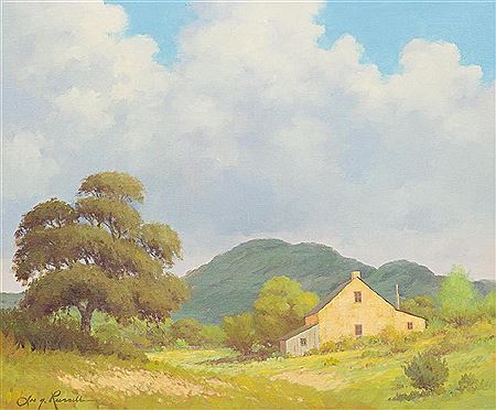 Hill Country Homestead by Joe G Russell - Auction record, sale price, and art valuation. Compare with similar artists and explore comparable artworks.