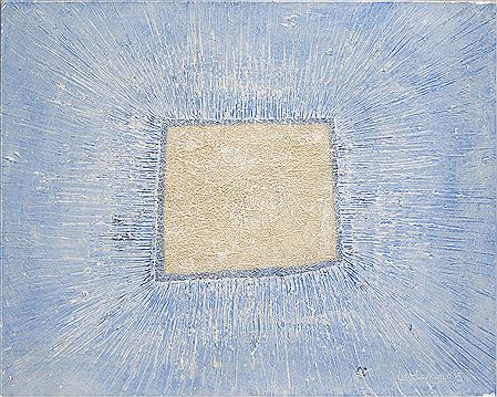 "QUADRANGULAR WHITE - BLUE IV , 1974