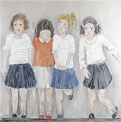 LES QUATRE JEUNES FILLES by Francoise Soizeau - Auction record, sale price, and art valuation. Compare with similar artists and explore comparable artworks.