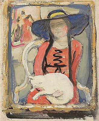 "Mädchen mit Katze"