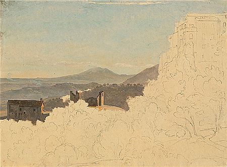 "Blick von Olevano auf den Monte Artemisio (unvollendet)"